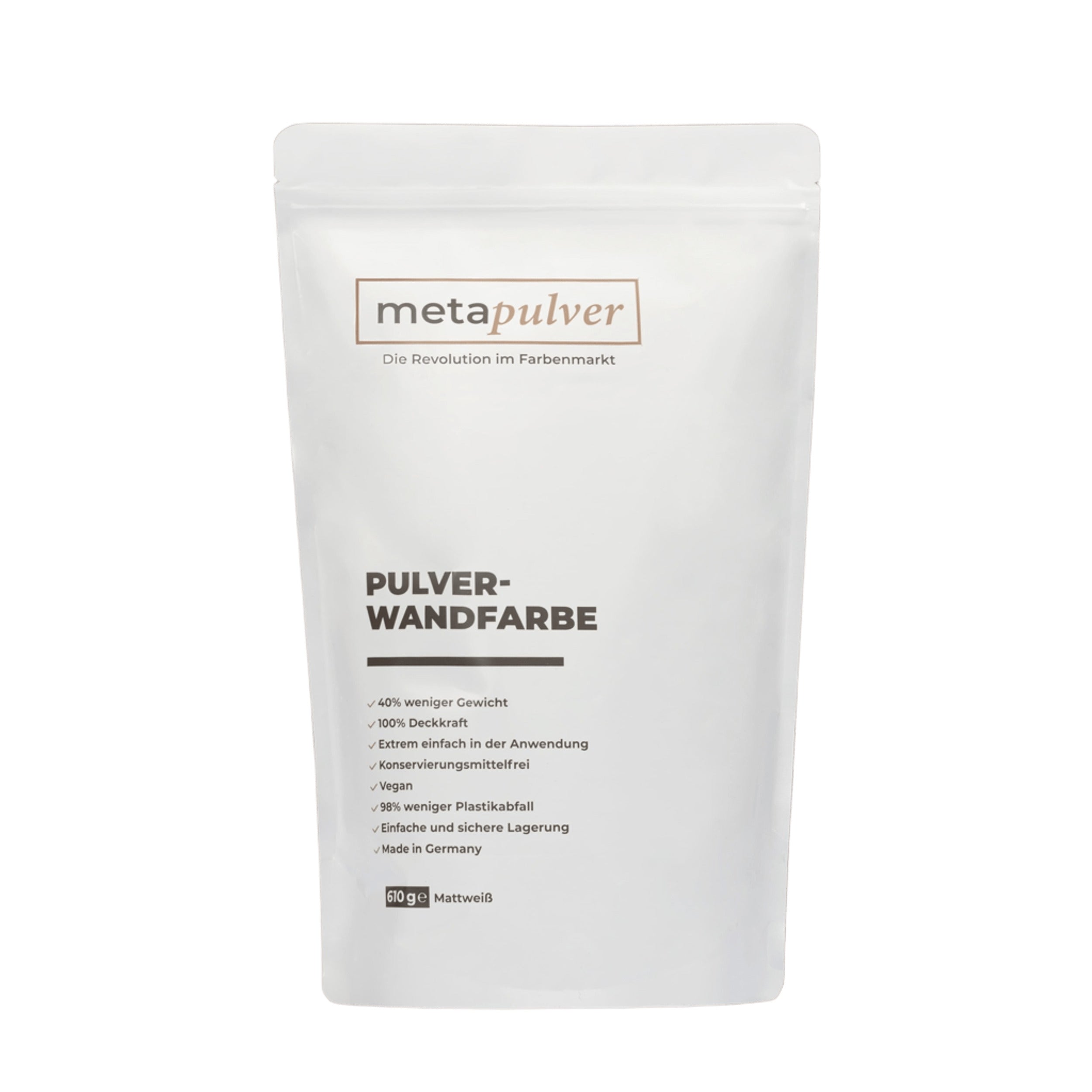 Pulver Wandfarbe Mattweiß